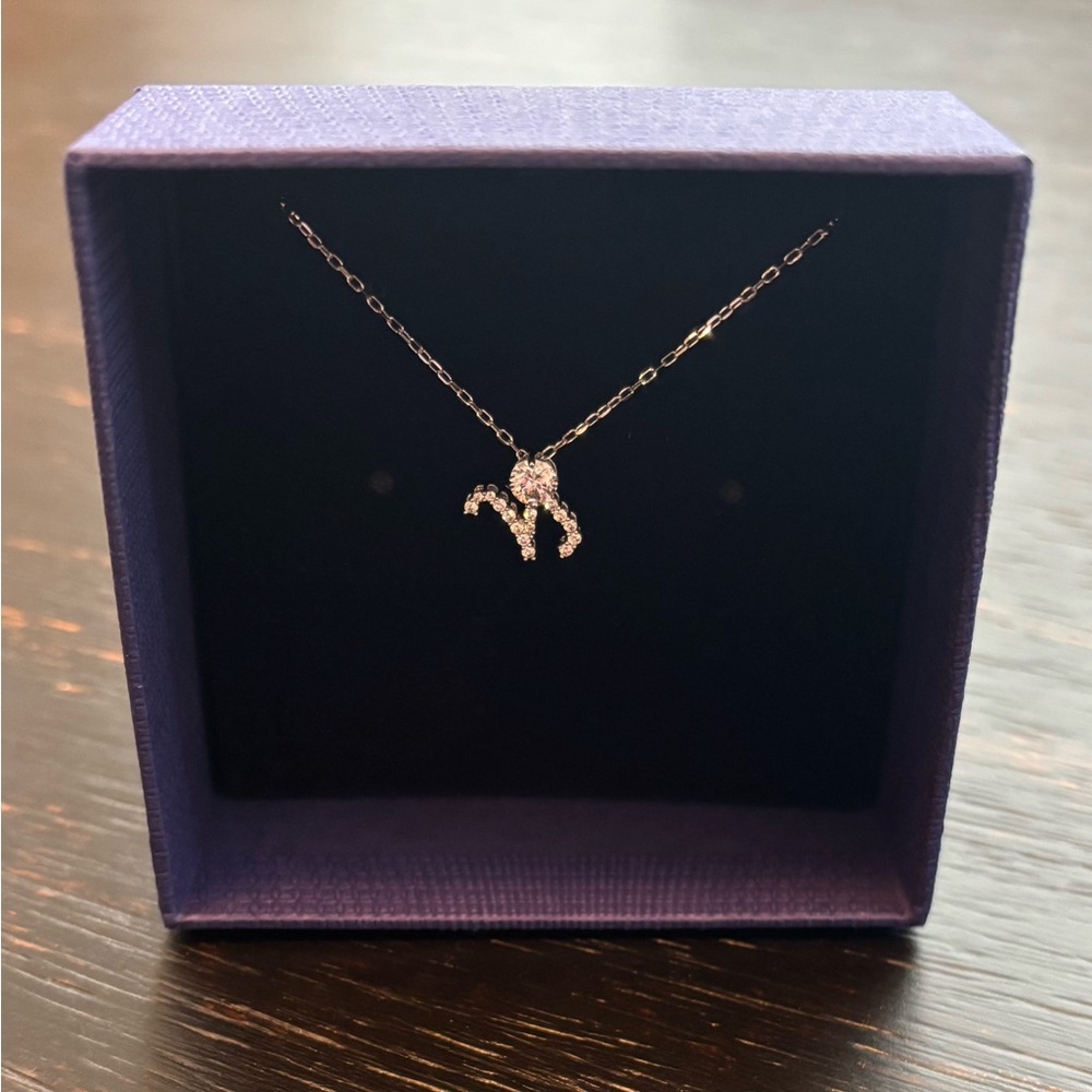 Swarovski Crystal All Zodiac Symbols Pendant Necklace in Capricorn NWT